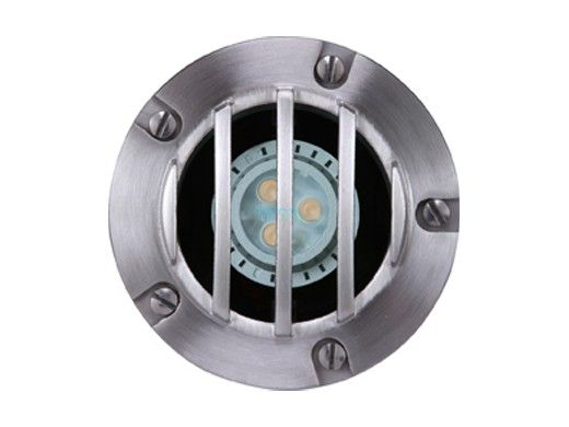 Sollos Inground LED Light Fixture with Rock Guard Cover | 5" Natural Metal - Stainless Steel | IGG049-SS 996234