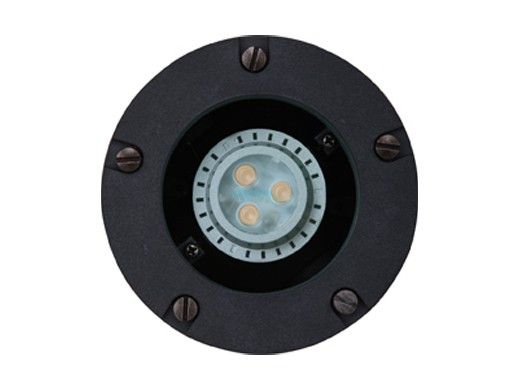 Sollos Inground LED Light Fixture with Trim Ring | 5" Natural Metal - Composite Black | IGT049-CB 996100