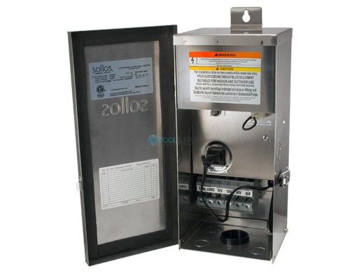 Sollos Commercial Grade Transformer | 15V 150W/150VA 6' Cord | 304 Brushed Stainless Steel | TR15SS-150 998001