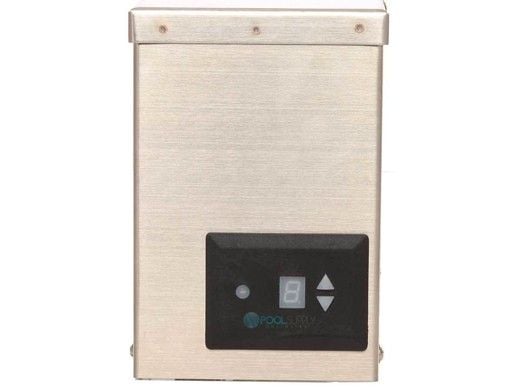 Sollos Integrated Transformer | 12V 120W/120VA 6' Cord | Stainless Steel Finish | Integrated Photocell and Timer | TR12SS-INT-120 997014