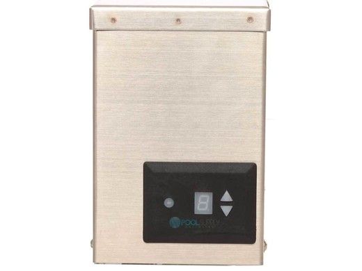 Sollos Integrated Transformer | 12V 200W/200VA 6' Cord | Stainless Steel Finish | Integrated Photocell and Timer | TR12SS-INT-200 997016