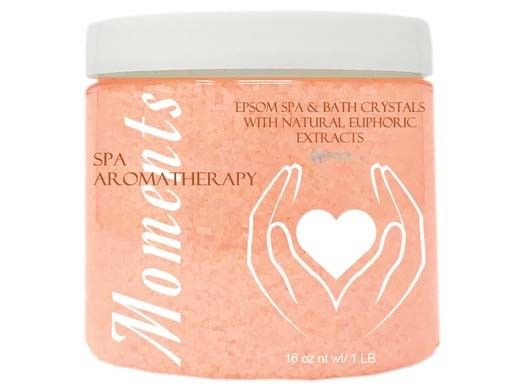 inSPAration Signature Collection Aromatherapy Epsom Salt Crystals  | Moments | 16oz Jar | 904C
