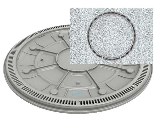 Color Match 20" Round VGB 360 Pebble Two Drains in One | Top Drain with Sump | Light Gray | 360-03