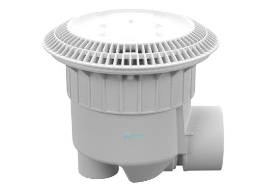 AquaStar 10" Color Choice Fillable Cover, Riser Ring and Frame with 3" Socket and 4" Spigot Side Port  | White | CC10101SSB