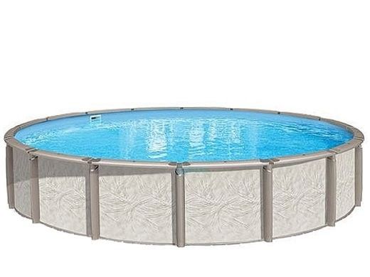 Azor 18' Round Above Ground Pool | Ultimate Package 54" Wall | 184781