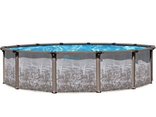 Regency LX 15' Round Resin Hybrid Above Ground Pool | Ultimate Package 54" Wall | 184824