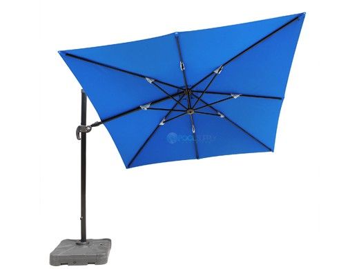 Santorini II Cantilever Umbrella | 10ft Square | Sunbrella Acrylic Blue | NU6080