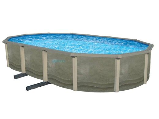 Blue Wave Trinity 15' x 30' Oval Above Ground Pool | 52" Steel Wall | NB1845