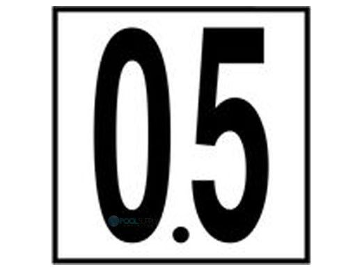 Inlays Ceramic MDD Series 6" Tile Deck Depth Marker 5" Number | Metric-0.5 | Non-Skid | CC622605