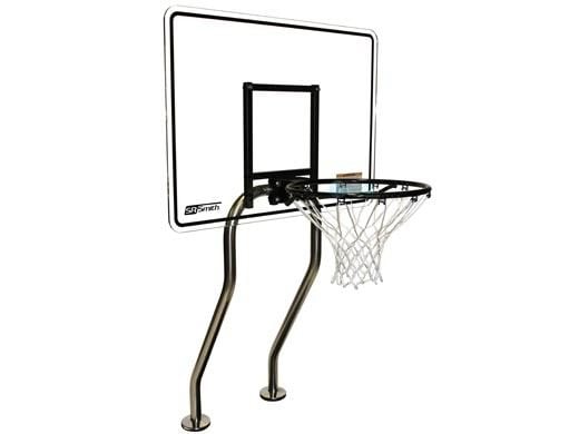 SR Smith Residential Challenge Basketball Game Rectangular Backboard | Stainless Steel Frame | 16" Anchor Spacing - No Anchors | BASK-CHA-16