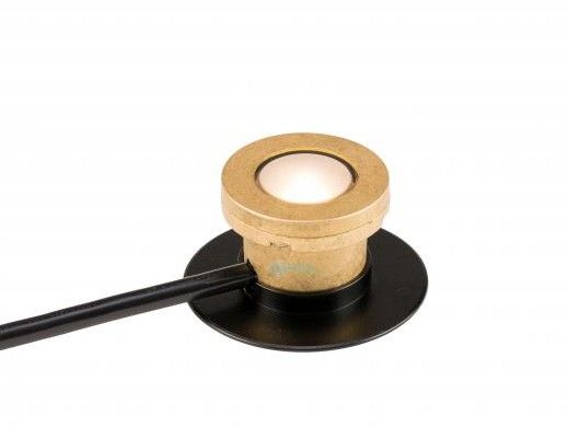 FX Luminaire LP LED Underwater Light | Zone Dimming + Color | Horizontal with Support Stand | Natural Brass | LP-ZDC-HZ-30-BS