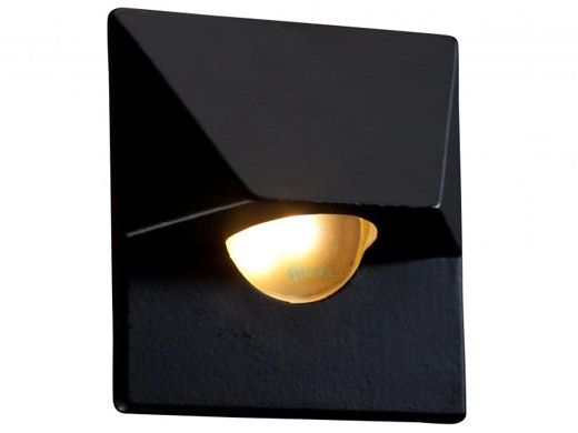 FX Luminaire 3LED Designer Premium MO LED Wall Light | Square Shape | Brass Material - Black Finish | MO-3LED-SQ-FB