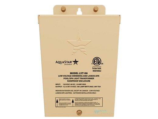 AquaStar Pool and Spa Light Transformer | Quite Performance | 100W 120V to 12 13 or 14V | LST100