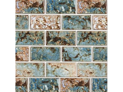 National Pool Tile Baroque 1x2 Series | Stone Turquoise | CVKBQS123