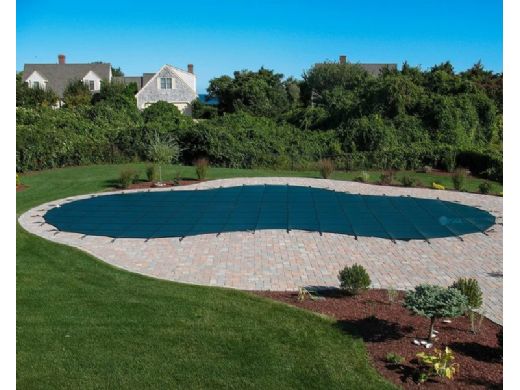 Merlin SmartMesh 15-Year Mesh Safety Cover | Rectangle 12' x 20' | No Step | Green | 78M-T-GR