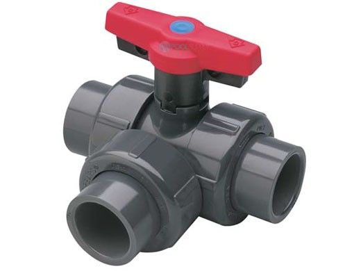 Spears True Union 2000 Industrial 3-Way Horizontal Diverter Ball Valve | Socket | 2" |  5022L1-020