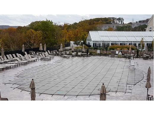 Merlin Dura-Mesh 15-Year Mesh Safety Cover | Rectangle 20' x 40' | No Step | Gray | 6M-M-GY
