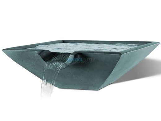 Slick Rock Concrete 30" Square Camber Water Bowl | Denim | No Liner | CS3011-DENIM