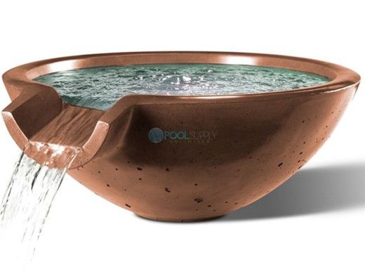 Slick Rock Concrete 30" Round Camber Water Bowl |  Adobe | No Liner | CR3012-ADOBE