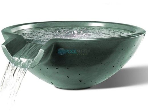 Slick Rock Concrete 30" Round Camber Water Bowl | Seafoam | No Liner | CR3012-SEAFOAM
