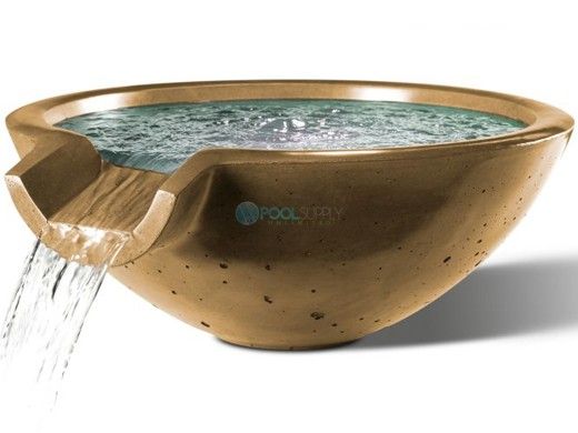 Slick Rock Concrete 30" Round Camber Water Bowl | Umber | No Liner | CR3012-UMBER