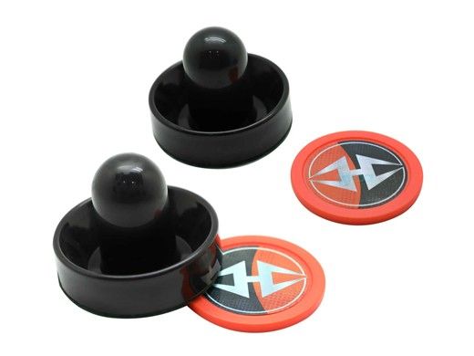 Hathaway Air Hockey 3-Inch Strikers and 2.5-Inch Pucks Set | Black / Orange | BG50383