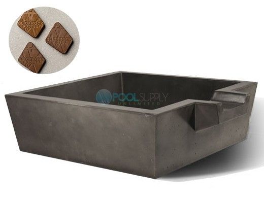 Slick Rock Concrete 30" Box Spill Water Bowl | Rust Buff | No Liner | KSPB3010NL-RUSTBUFF