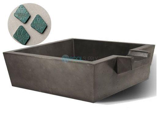 Slick Rock Concrete 30" Box Spill Water Bowl | Seafoam | No Liner | KSPB3010NL-SEAFOAM