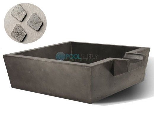 Slick Rock Concrete 30" Box Spill Water Bowl | Shale | No Liner | KSPB3010NL-SHALE