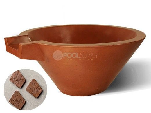 Slick Rock Concrete 30" Conical Spill Water Bowl | Adobe | No Liner | KSPC3014NL-ADOBE