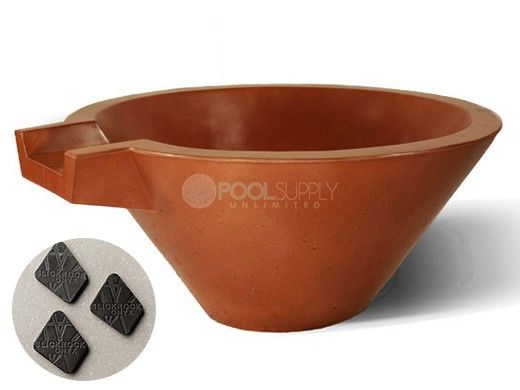 Slick Rock Concrete 30" Conical Spill Water Bowl | Onyx | No Liner | KSPC3014NL-ONYX