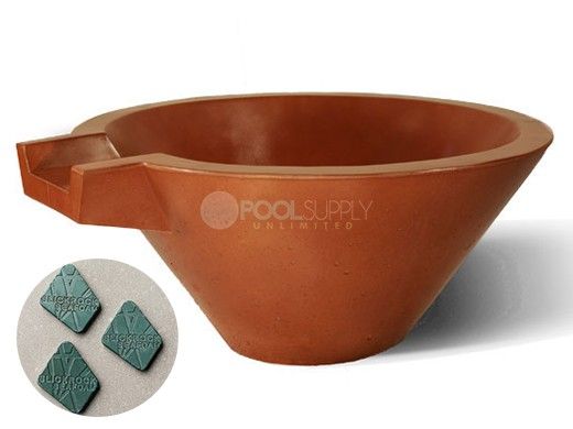 Slick Rock Concrete 30" Conical Spill Water Bowl | Seafoam | No Liner | KSPC3014NL-SEAFOAM