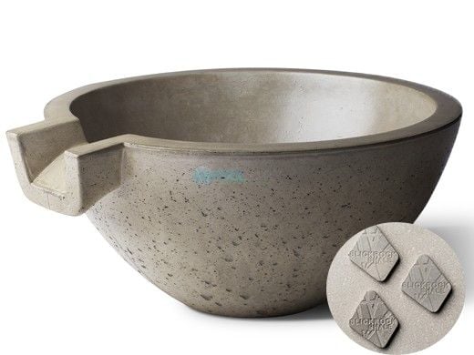 Slick Rock Concrete 24" Classic Spill Water Bowl | Shale | No Liner | KSPC2412NL-SHALE