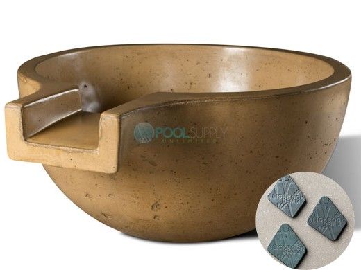 Slick Rock Concrete 36" Large Classic Spill Water Bowl | Denim | No Liner | KSPCL3618NL-DENIM