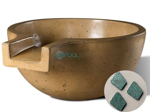 Slick Rock Concrete 36" Large Classic Spill Water Bowl | Seafoam | No Liner | KSPCL3618NL-SEAFOAM