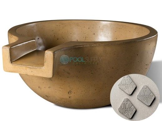 Slick Rock Concrete 36" Large Classic Spill Water Bowl | Shale | No Liner | KSPCL3618NL-SHALE