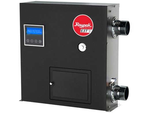 Raypak E3T 3-Phase Electric Commercial Pool & Spa Heater | 30kW 102,364 BTU | Titanium Heat Element | 480V | ELS-R-0030-4-TI 019146