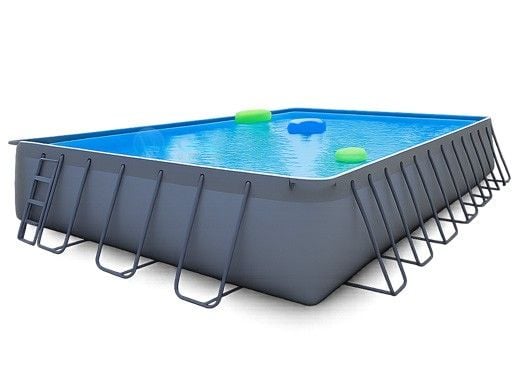 CaliFun Soft Sided Frame Above Ground Swimming Pool Package | 10' x 18' Rectangle 52" Tall | 187331