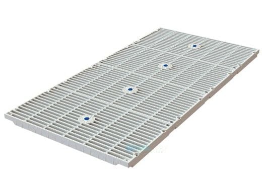 AquaStar MAHC-1 Series Commercial Retrofit Cover | 18"x36" with Four 9"x18" Retrofit Anti-Entrapment Suction Outlet Covers and Support Bars | Dark Gray | R1836105