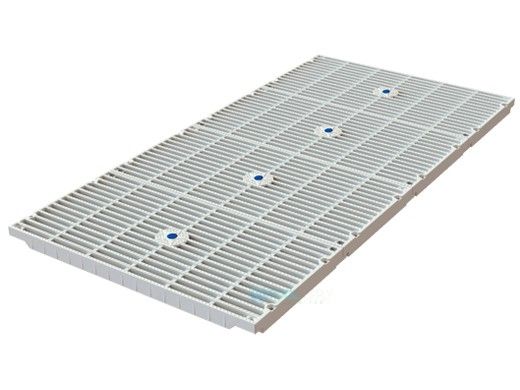 AquaStar MAHC-1 Series Commercial Retrofit Cover | 18"x36" with Four 9"x18" Retrofit Anti-Entrapment Suction Outlet Covers and Support Bars | White | R1836101