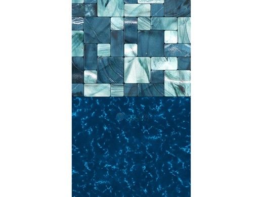 8' Round Over-Lap Above Ground Pool Liner | Emerald Coast Pattern | 48" - 54" Wall | Standard Gauge | NL600-20