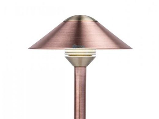FX Luminaire CA 3 LED Pathlight | Copper Finish | 18" Riser | CALEDTACU-G3LED18RACU-KIT