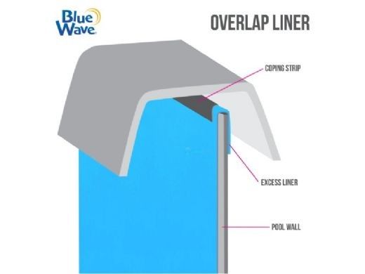 27' Round Solid Blue Standard Gauge Above Ground Pool Liner | Overlap | 48" - 54" Wall | 200027 |