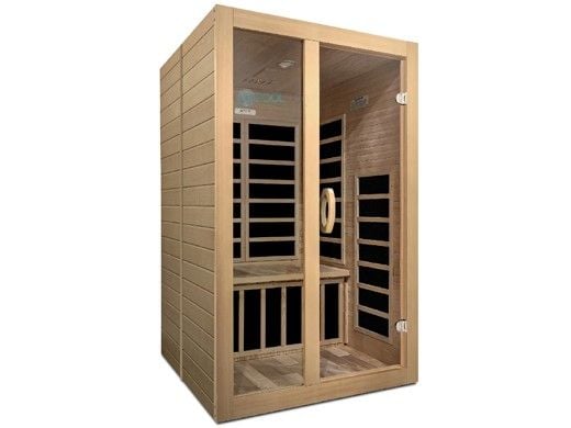 Golden Designs Dynamic Santiago 2-Person Low EMF FAR Infrared Sauna | Hemlock | DYN-6209-01