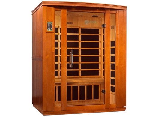 Golden Designs Dynamic Bellagio 3-Person Low EMF FAR Infrared Sauna | Hemlock | DYN-6306-02