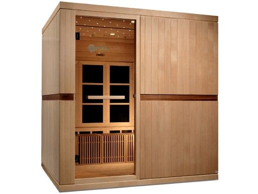 Golden Designs Catalonia 8-Person PureTech Near Zero EMF Infrared Sauna | Hemlock | GDI-6880-01 | GDI-6880-02