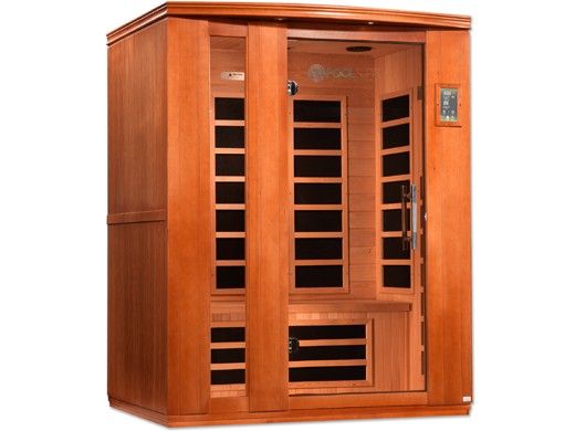 Golden Designs Dynamic Lugano Edition 3-Person Ultra Low EMF FAR Infrared Sauna | Hemlock  | DYN-6336-02 Elite