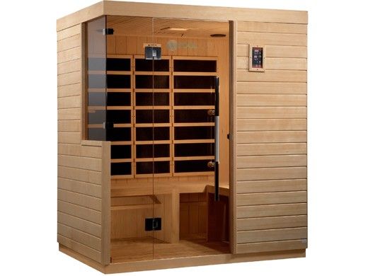 Golden Designs Dynamic Bilbao 3 Person Ultra Low EMF FAR Infrared Sauna | Hemlock  | DYN-5830-01