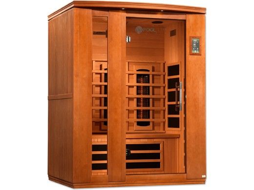 Golden Designs Lugano 3-Person Full Spectrum Near Zero EMF FAR Infrared Sauna | Hemlock | DYN-6336-03 FS