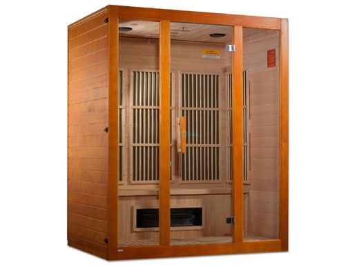 Golden Designs Maxxus Alpine Dual Tech 3-Person Low EMF FAR Infrared Sauna | Hemlock | MX-J306-02S